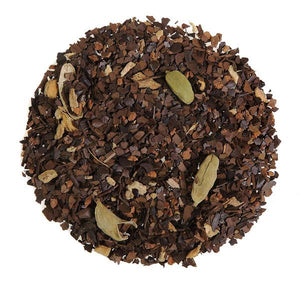 Our Red Chai is a bold blend of herbal spices, perfect for all chai tea lovers looking for a caffeine-free alternative.  Ingredients: Organic Rooibos, Organic Ginger, Organic Cinnamon, Organic Cardamom, Organic Cloves, Organic Vanilla Bean  Certified Organic & All Natural. 