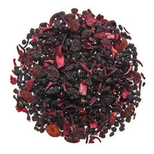 Load image into Gallery viewer, A refreshing berry blend of hibiscus, elderberries, raisins and currants. Excellent as a tea or chilled on ice.  Ingredients: Organic Hibiscus, Organic Elderberries, Organic Currants, Organic Raisins  Certified Organic &amp; All Natural. 